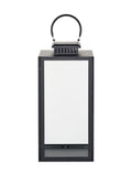 Pacific Lifestyle Black Glass Rectangular Large Lantern, imported from the UK