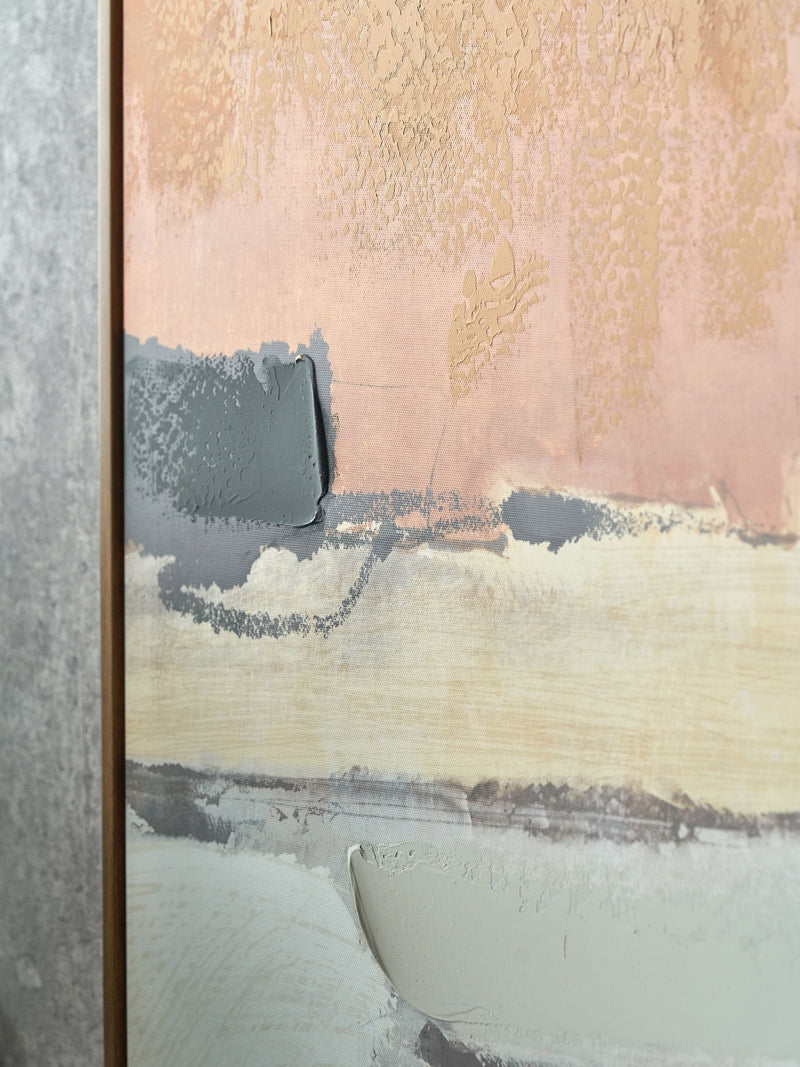 Pacific Lifestyle terracotta abstract canvas 100cm (British brand)