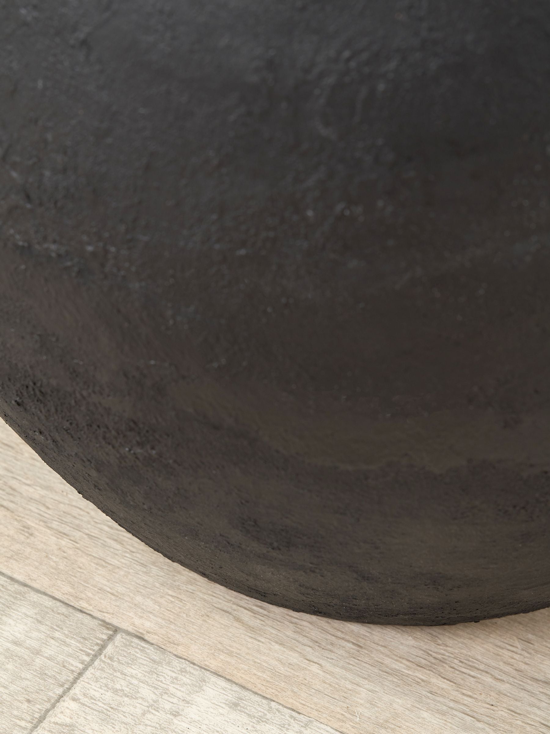 Pacific Lifestyle black fibrestone decorative vase 41cm, imported from the UK