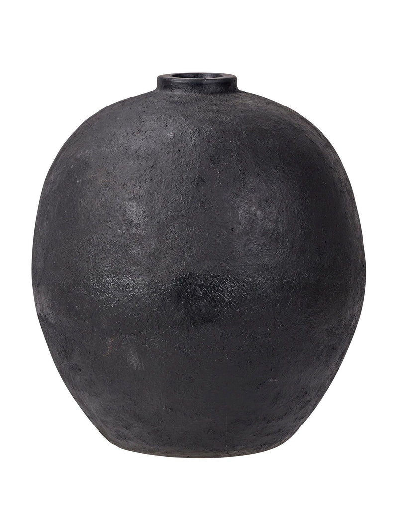 Pacific Lifestyle black fibrestone decorative vase 41cm, imported from the UK