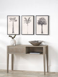 Pacific Lifestyle palm tree print canvas set with black frame 60cm x 40cm, imported from the UK