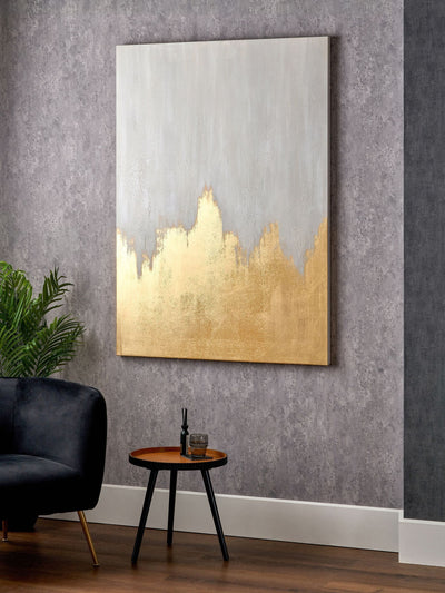 Pacific Lifestyle weiße abstrakte rahmenlose Leinwand Wandkunst 140 cm x 100 cm