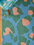 Eleanor Bowmer blue leopard print wool rug - British product