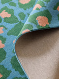 Eleanor Bowmer blue leopard print wool rug - British product
