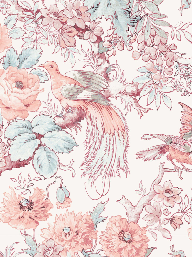 Laura Ashley Birtle blush wallpaper sample A4, UK version