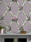 Laura Ashley wallpaper sample Grape Elwyn A4, UK version