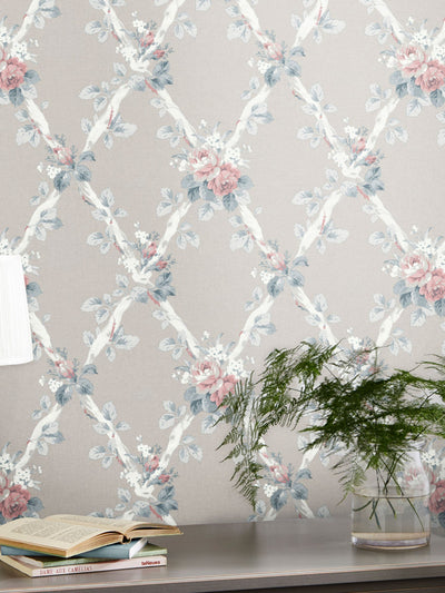 Next Laura Ashley Elwyn Dove Grey Wallpaper Sample A4- Buy online at McGrocer