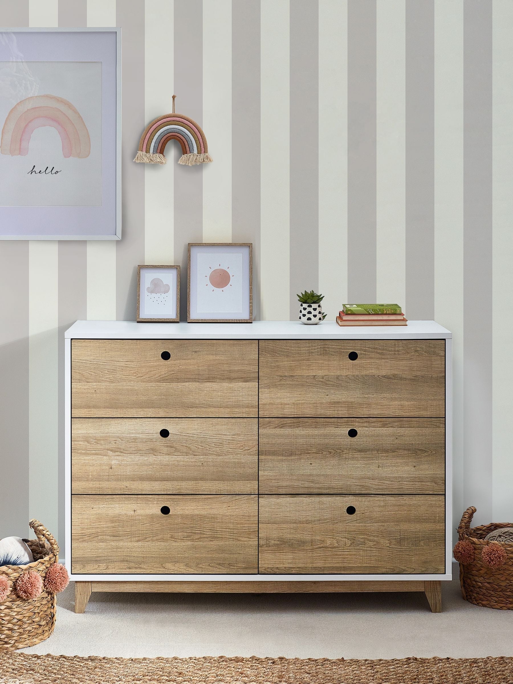 Grey Craft Stripe A4 Wallpaper Sample - British product
