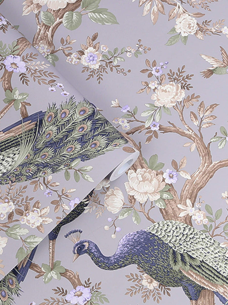 Laura Ashley Pale Iris Belvedere wallpaper sample, imported from the UK