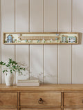 Neutral Making Memories floral print house wooden wall art 80cm wide, imported from the UK