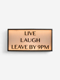 Live Laugh Leave light up box wall art black (British brand)