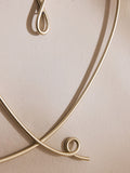 Silver metal wire heart wall art set of 3 (British brand)