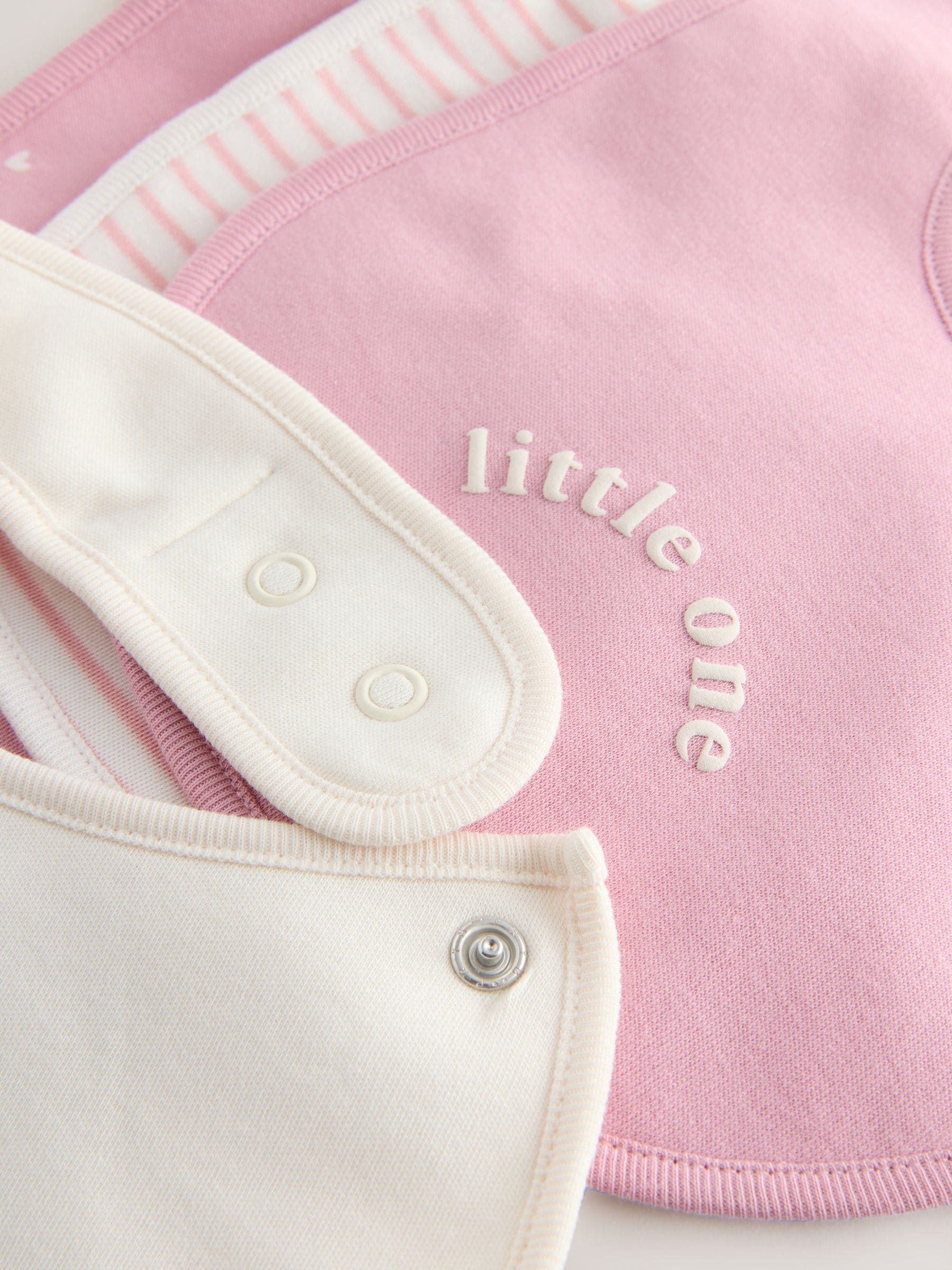 Pink Heart baby bibs 5 pack cotton (British brand)