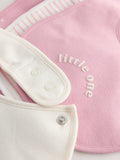 Pink Heart baby bibs 5 pack cotton (British brand)