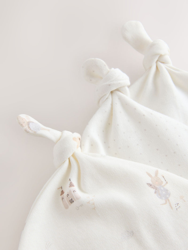 Ecru Fairy Mouse baby beanies 3 pack 0-12mths, UK version