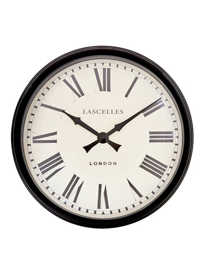 Next Brookpace Lascelles Black Large Metal Wall Clock- Buy online at McGrocer