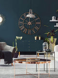 Brookpace Lascelles black copper vintage outdoor clock - British product