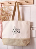 No Ordinary Gift birth flower jute tote bag, imported from the UK