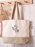 No Ordinary Gift birth flower jute tote bag, imported from the UK