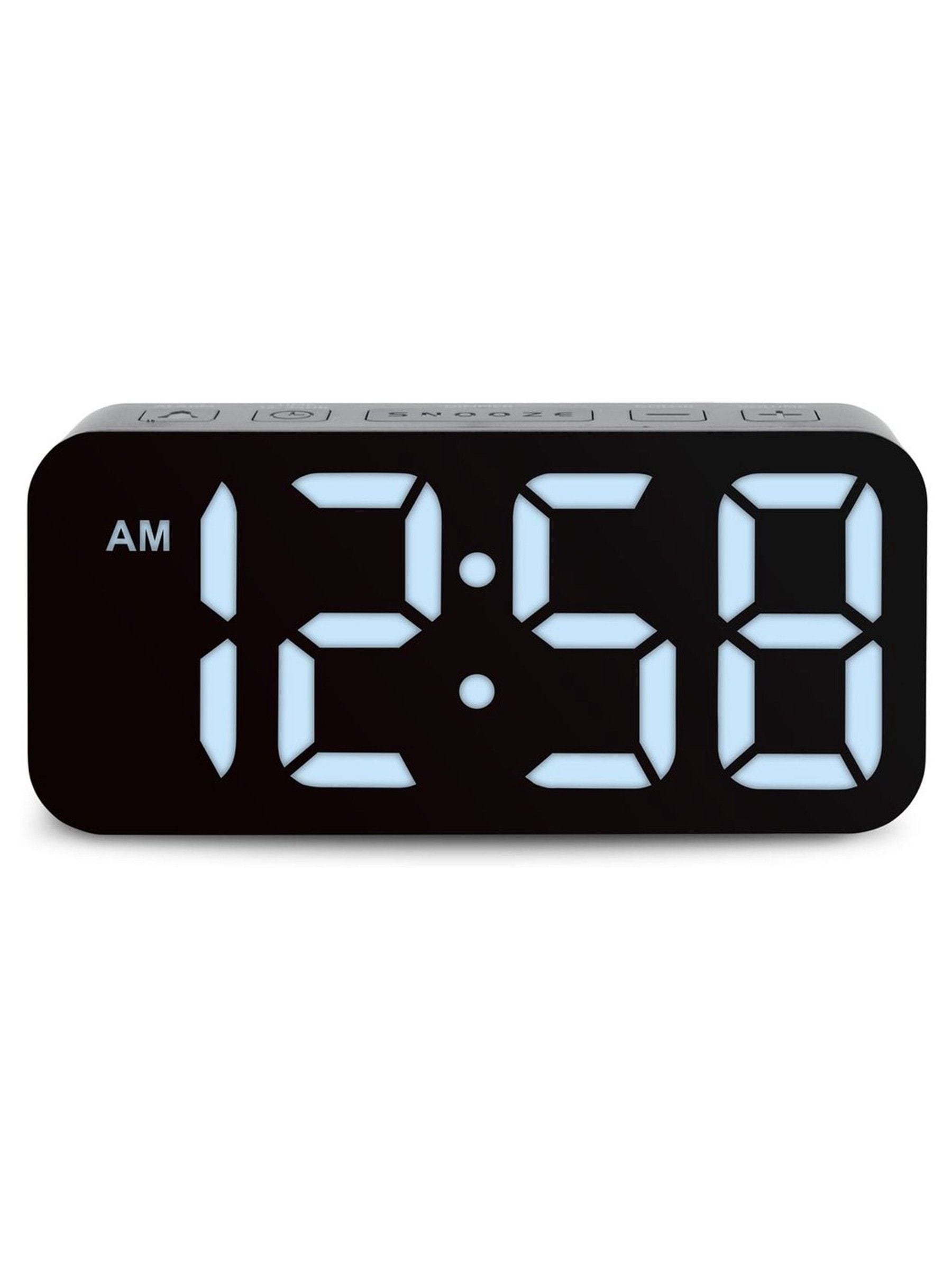 Acctim Clocks Black Ramone LED Farbwechsel Wecker - Britisches Produkt