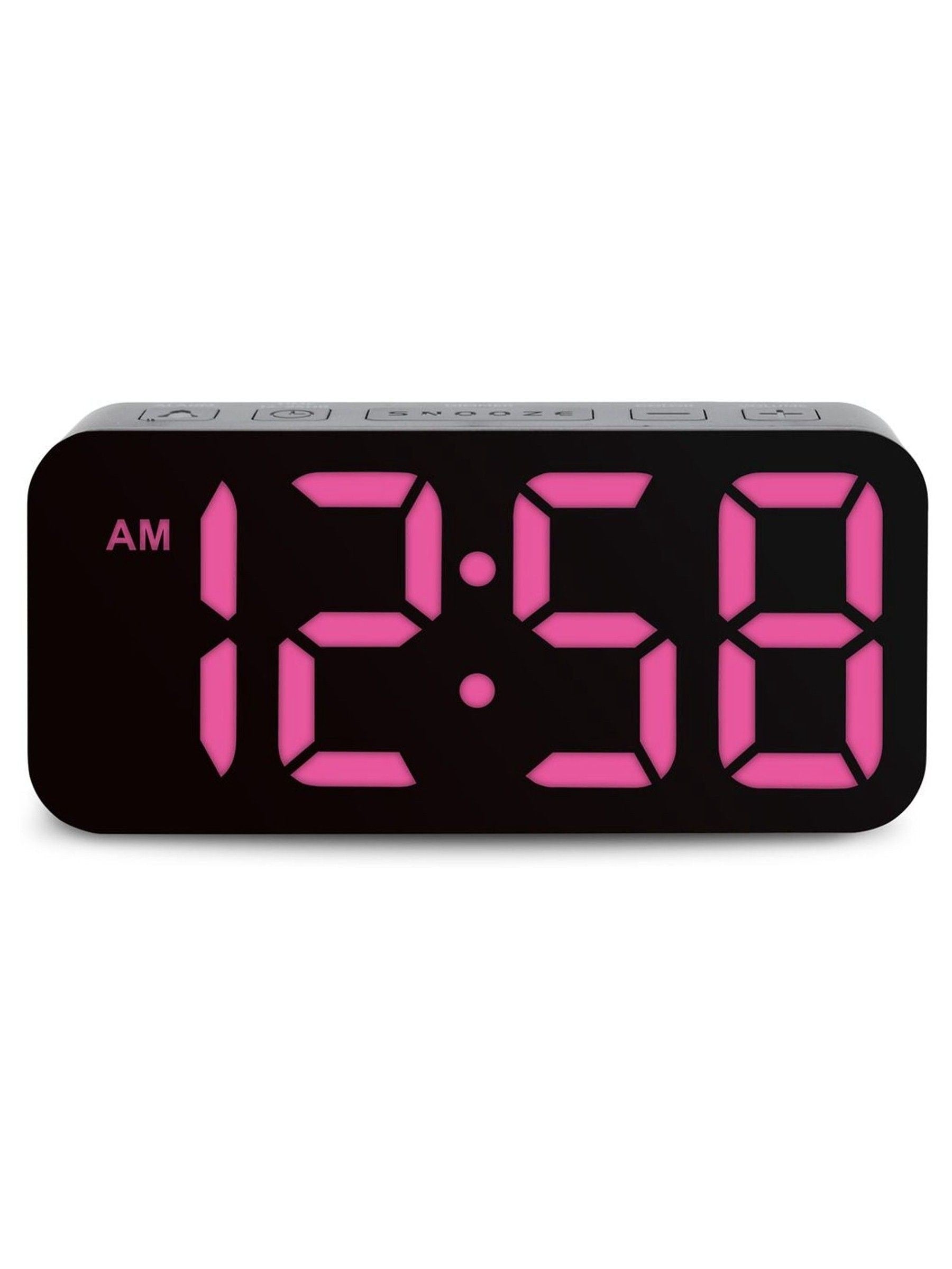 Acctim Clocks Black Ramone LED Farbwechsel Wecker - Britisches Produkt
