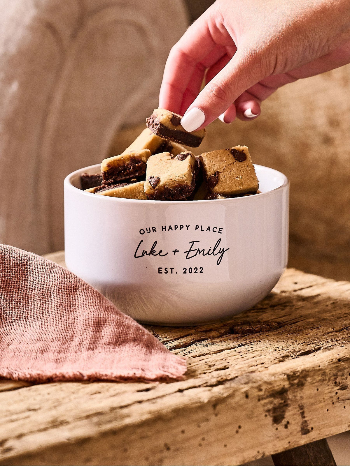 No Ordinary Gift personalised snack bowls 13x8 cm, UK version