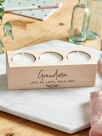 Personalisierter Teelichthalter von No Ordinary Gift