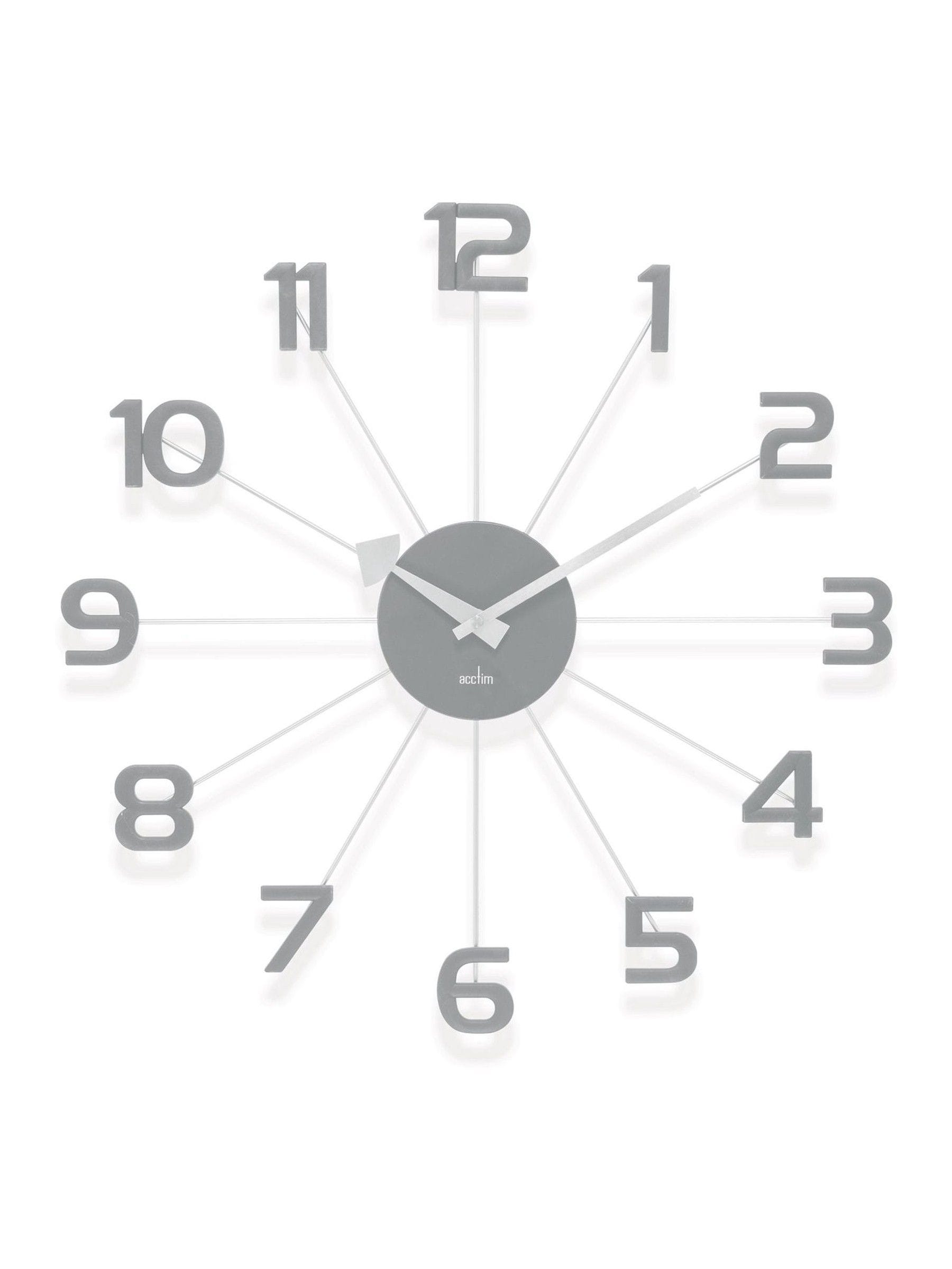 Acctim Clocks Pigeon Grey Astraea spoke wall clock