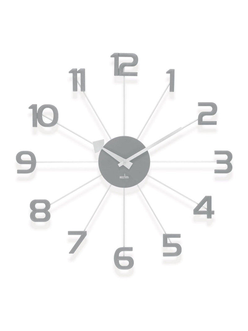 Acctim Clocks Pigeon Grey Astraea spoke wall clock