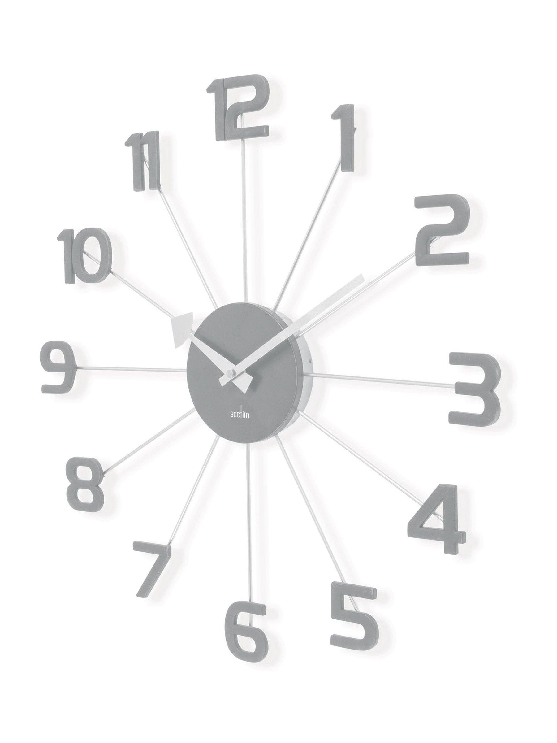 Acctim Clocks Pigeon Grey Astraea spoke wall clock
