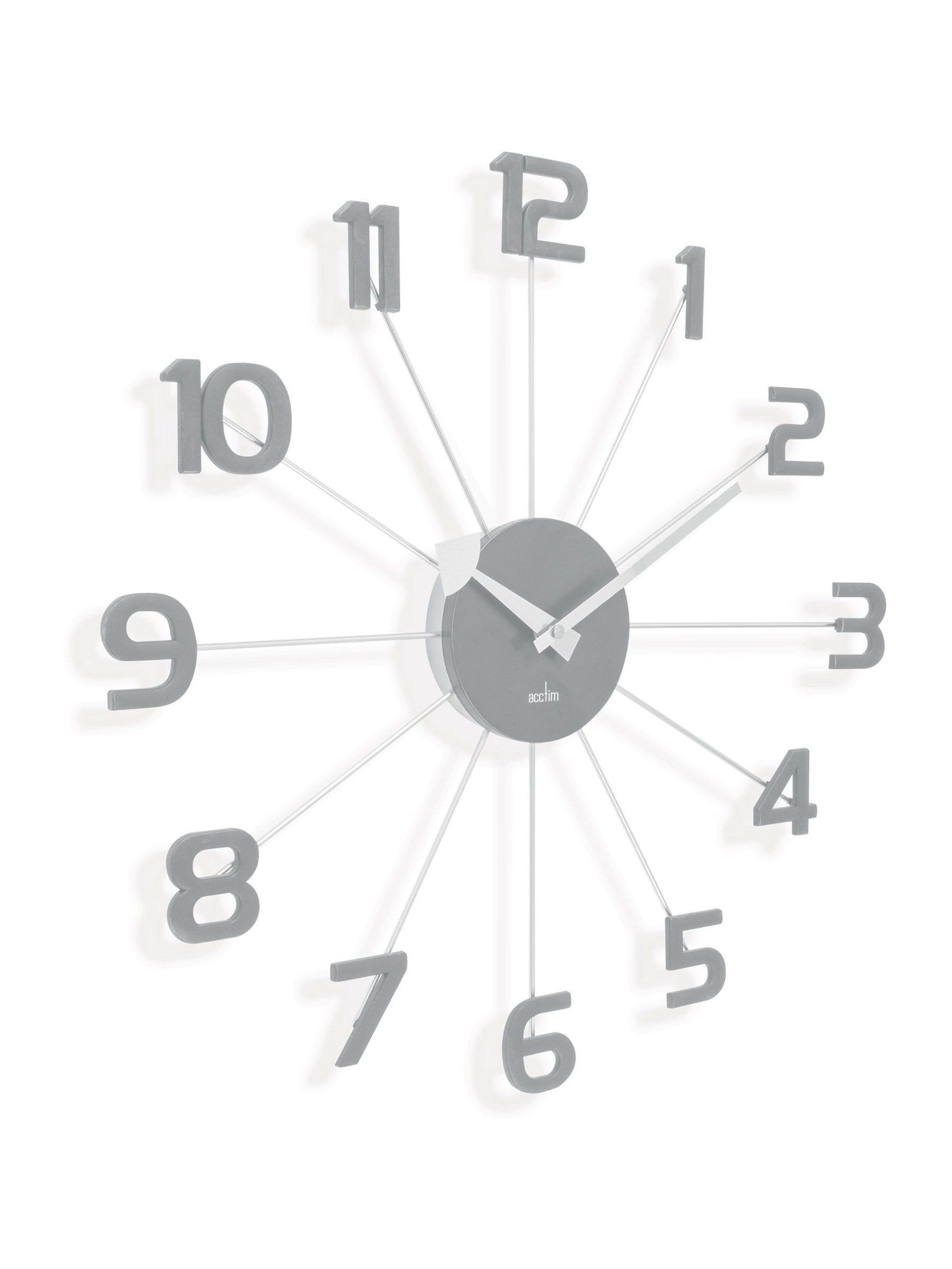 Acctim Clocks Pigeon Grey Astraea spoke wall clock