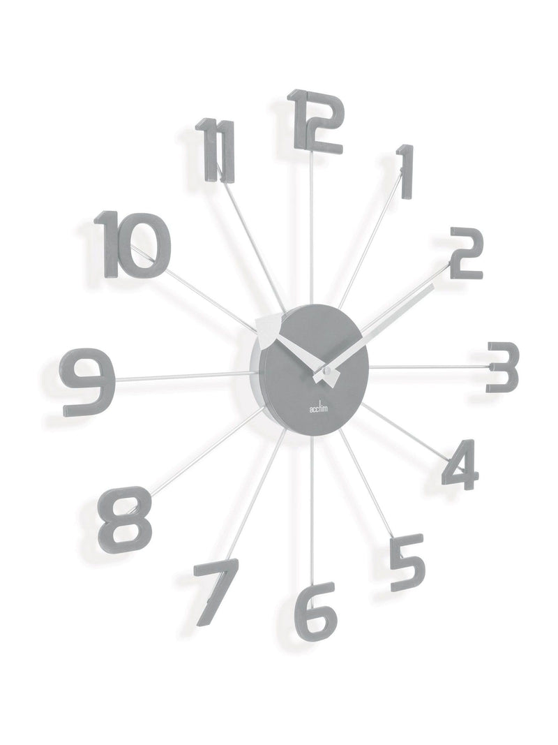 Acctim Clocks Pigeon Grey Astraea spoke wall clock