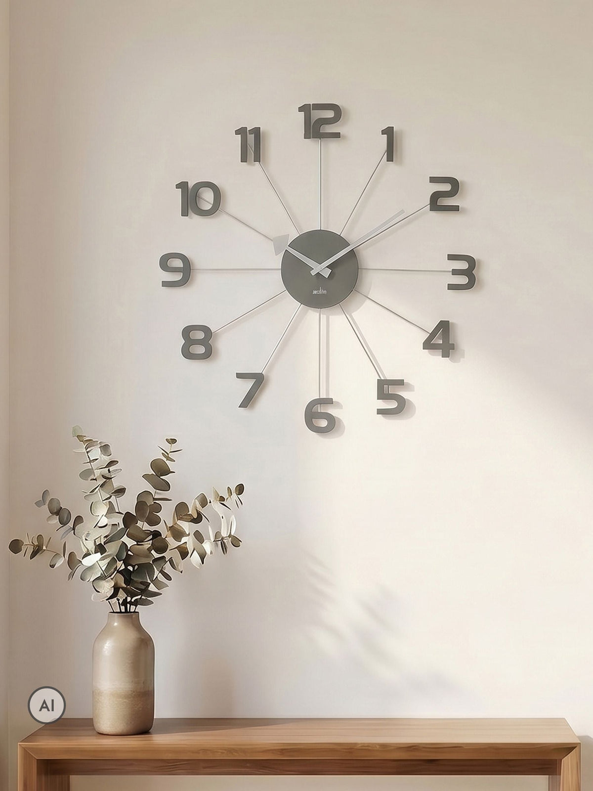 Acctim Clocks Slate Green Astraea spoke wall clock