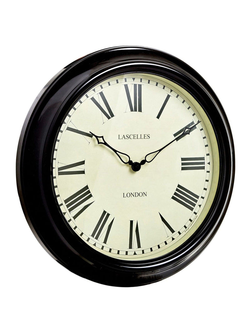 Brookpace Lascelles Black Station Clock - British product