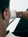 Gun metal black bracelet watch men's (British brand)