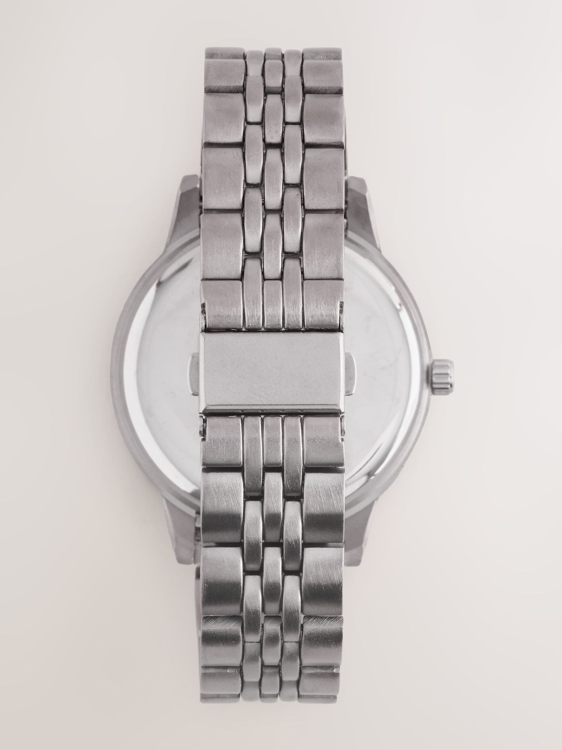 Gun metal black bracelet watch men's (British brand)