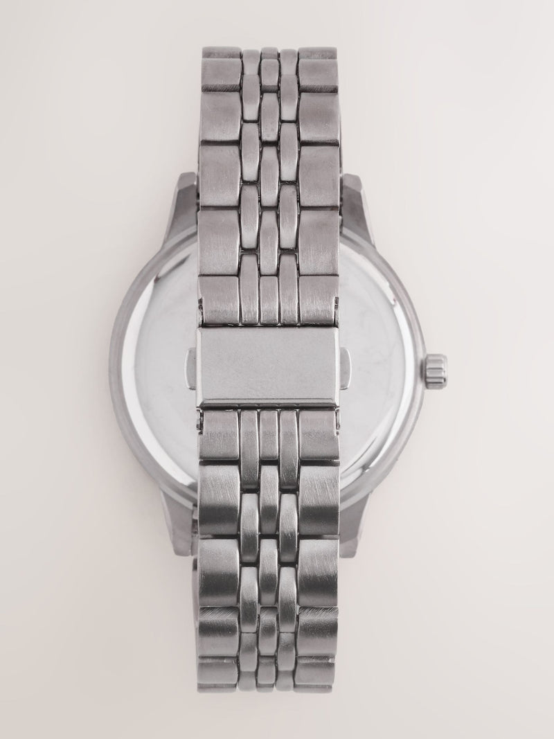 Gun metal black bracelet watch men's (British brand)