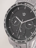 Gun metal black bracelet watch men's (British brand)