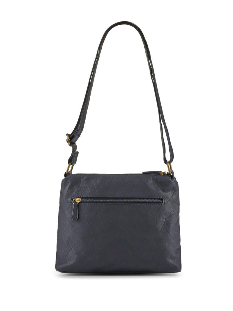 Pavers multi-pocket leather cross-body bag, imported from the UK