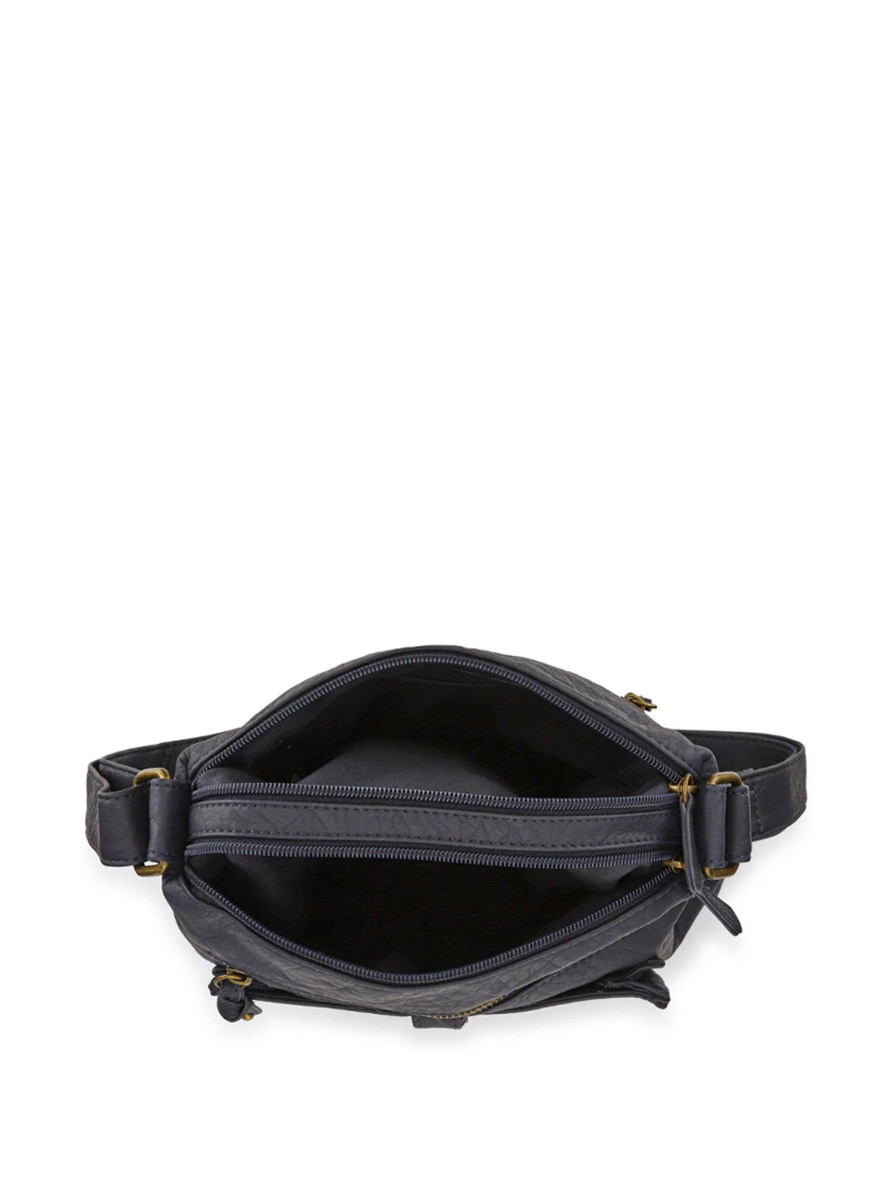 Pavers multi-pocket leather cross-body bag, imported from the UK