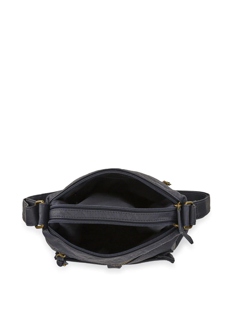 Pavers multi-pocket leather cross-body bag, imported from the UK