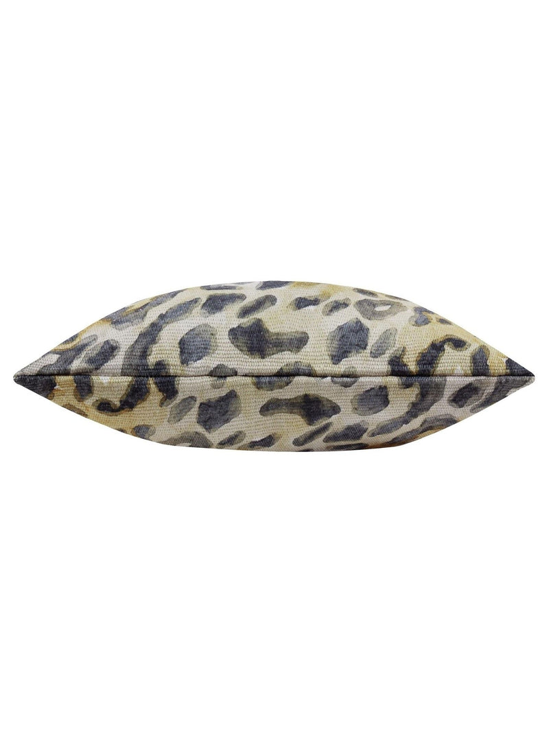 Paoletti leopard print woven outdoor cushion (British brand)
