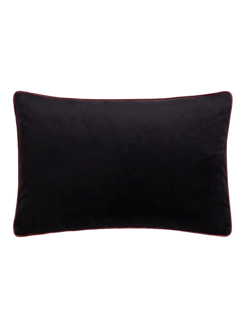 Paoletti velvet cushion black embroidered lobster design (British brand)