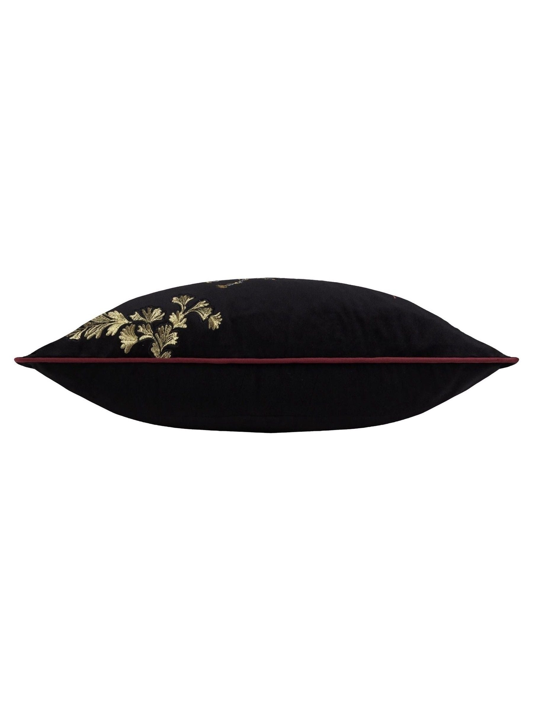 Paoletti velvet cushion black embroidered lobster design (British brand)