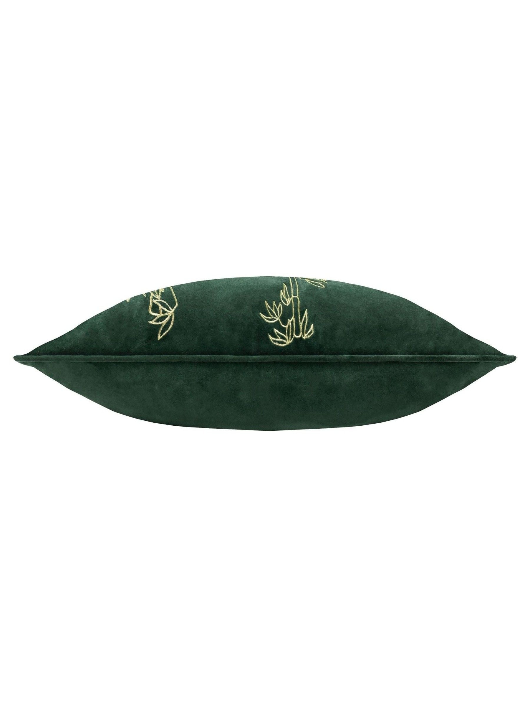 Paoletti green velvet cushion with panda embroidery - British product