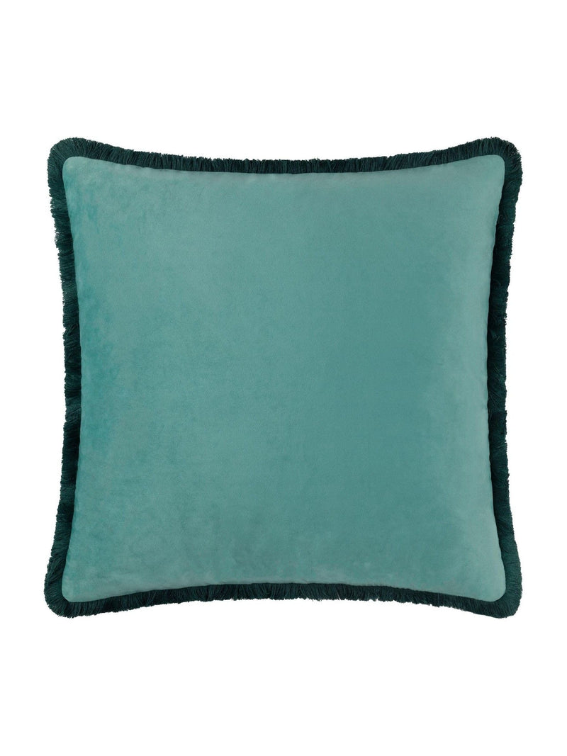 Paoletti multicolour Marjoelle flowers printed velvet cushion 50x50cm, imported from the UK