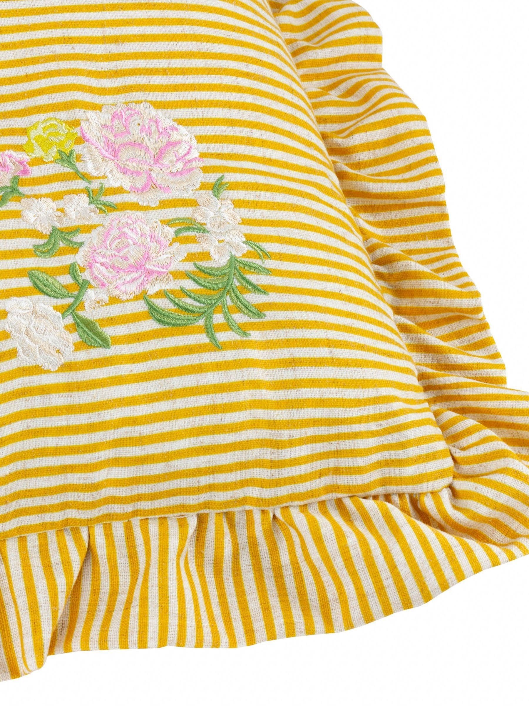 Wylder Martha embroidered ruffle cushion, UK version