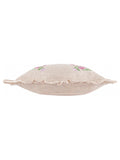 Wylder Martha pink embroidered ruffle cushion 50cm, imported from the UK