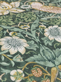 Morris & Co green Strawberry Thief piped outdoor cushion, imported from the UK
