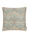Morris & Co Green Strawberry Thief Piped Outdoor Cushion 50cm